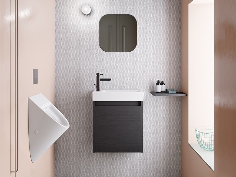 Писсуар подвесной безободковый GSI COMMUNITY 769511 300 мм х 300 мм, для крепежа FISRО, белый глянцевый