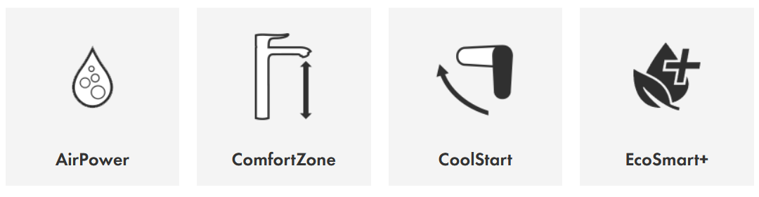 Однорычажный смеситель для раковины Hansgrohe Tecturis S 73370140 с CoolStart, с EcoSmart+, со сливным гарнитуром, цвет Шлифованная бронза