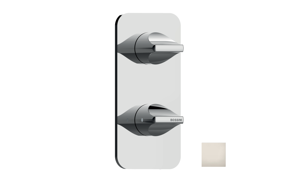 Наружная часть термостата HighFlow BOSSINI Apice Z035202.094 с цельной панелью, никель шлифованный