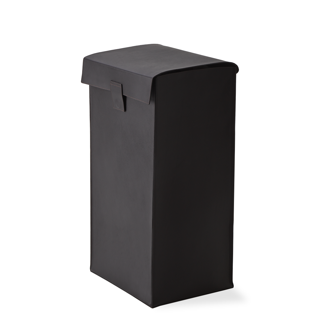 Корзина для белья, с крышкой, натуральная кожа, DECOR WALTHER (NAPPA WB) 0938890   66,5 X 36,5 X 31 см, цвет черно-коричневый (BLACK BROWN)