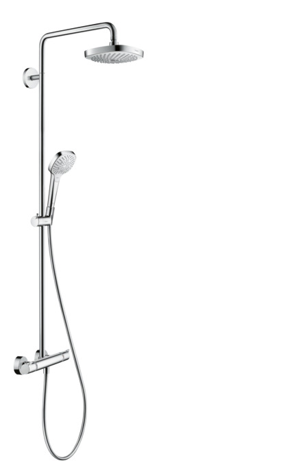 Душевая система Hansgrohe Croma Select E 180 2jet Showerpipe EcoSmart 27257400 белый/хром