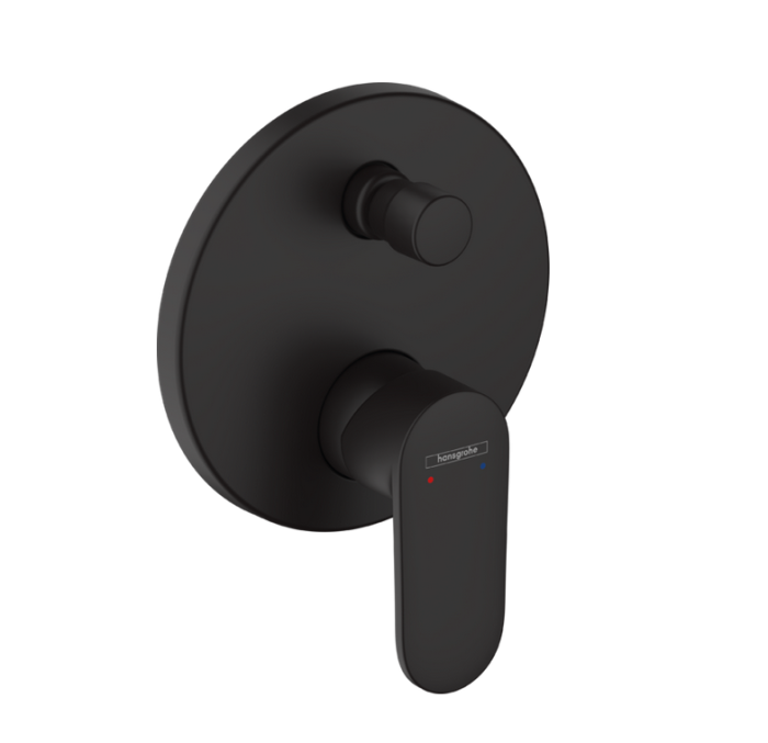 Однорычажный смеситель для ванны скрытого монтажа HANSGROHE VERNIS BLEND 71466670 цвет Чёрный матовый