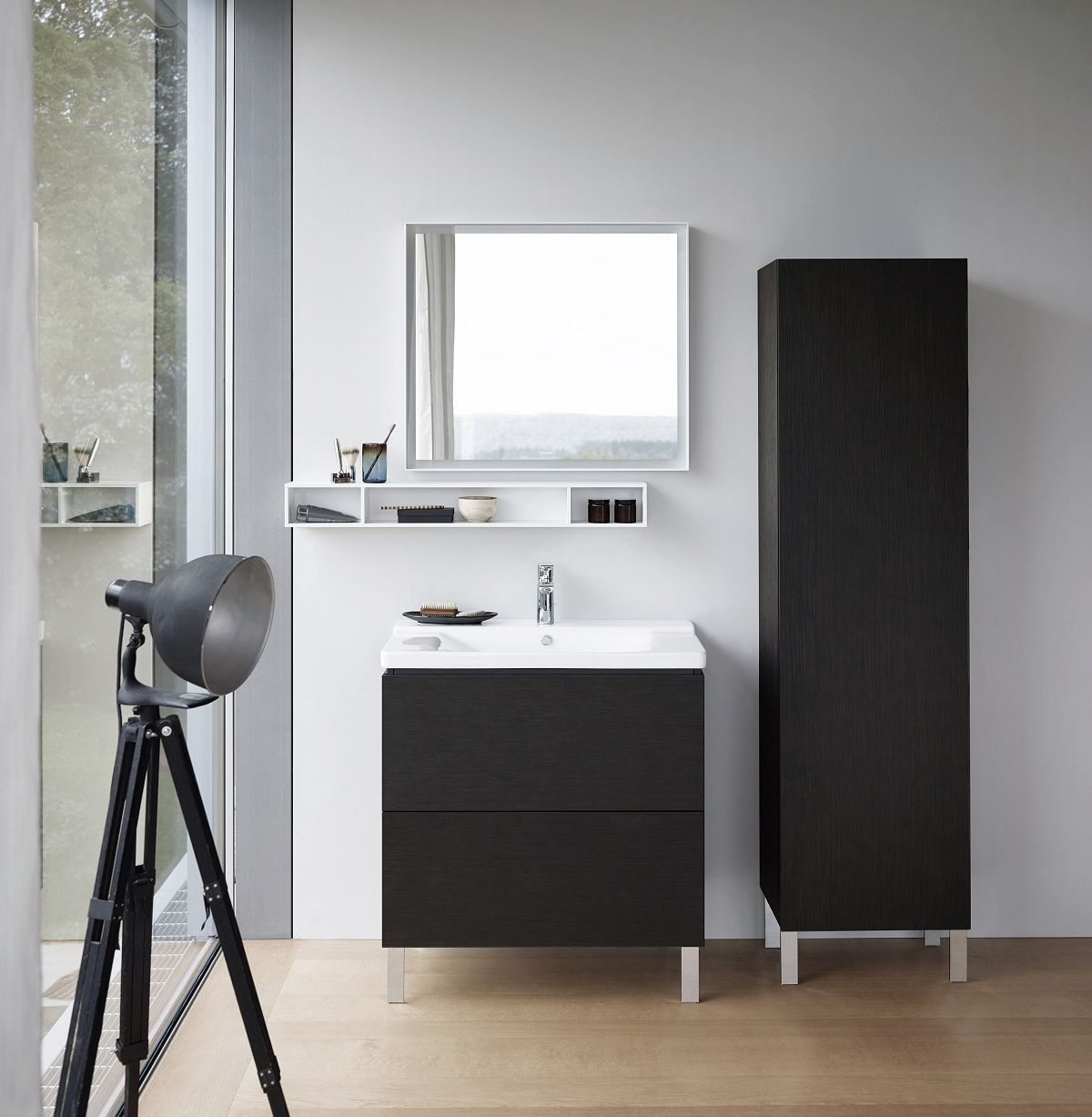 Шкаф-пенал подвесной Duravit L-Cube LC1170L4949 графит матовый