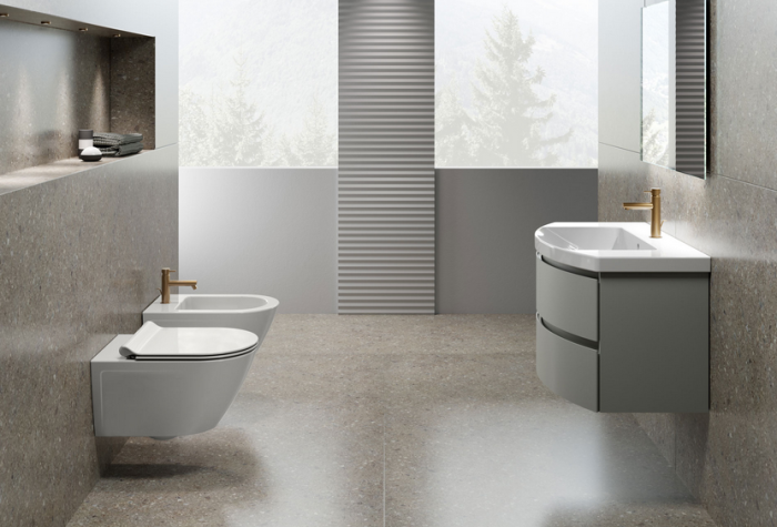 Унитаз подвесной GSI NORM NEW 8621FR511 550 мм х 360 мм, c Genius Flush, с крепежом, цвет Белый глянцевый