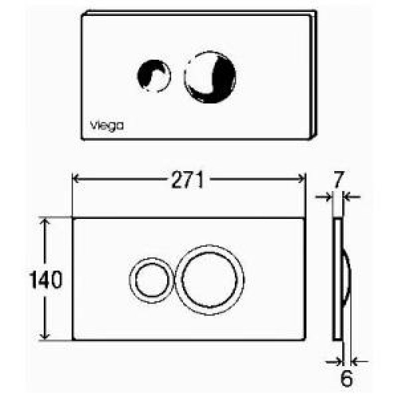 Кнопка смыва Viega Visign for Style 10 596316 белая