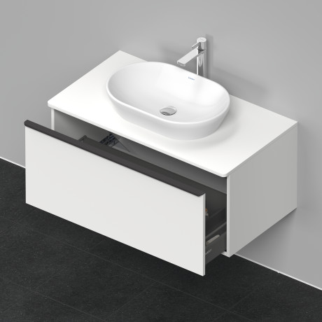 Тумба подвесная под раковину DURAVIT D-Neo DE494801818 1000 мм х 550 мм, с 1 выдвижным ящиком и консолью, белый матовый