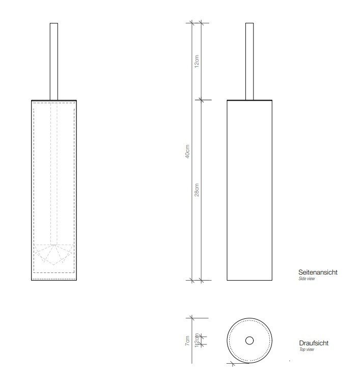 Напольный туалетный ёршик DECOR WALTER Mikado MK SBG 0521400 c внутренним контейнером, цвет Хром