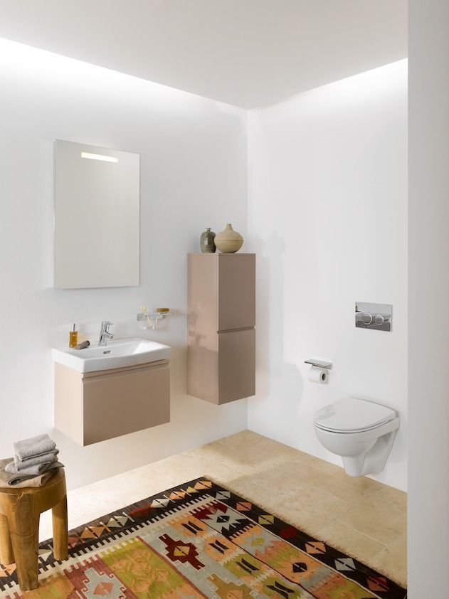 Средний шкаф-пенал подвесной Laufen  Pro   4.8311.2.095.479.1    высота 100 см, дверь правая, светлый дуб