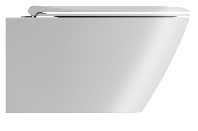 Унитаз подвесной безободковый GSI MODO+ 8415FR409  540 мм х 370 мм, с Swirlflush, с креплением, цвет Белый матовый (старый артикул 841509 / 8415FR209)