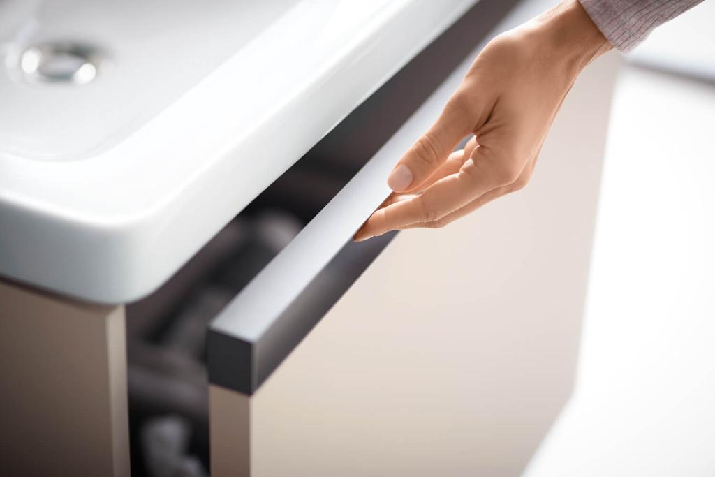 Тумба подвесная под раковину DURAVIT KETHO.2 K25077007070000 460 мм х 784 мм х 440 мм, 1 выдвижной ящик, бетонно-серый матовый