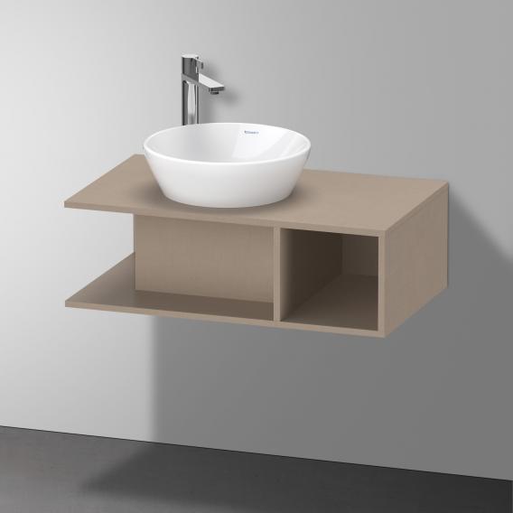 Тумба подвесная под раковину DURAVIT D-Neo DE491807575 800 мм х 480 мм, с консолью, с открытой полкой справа, лён