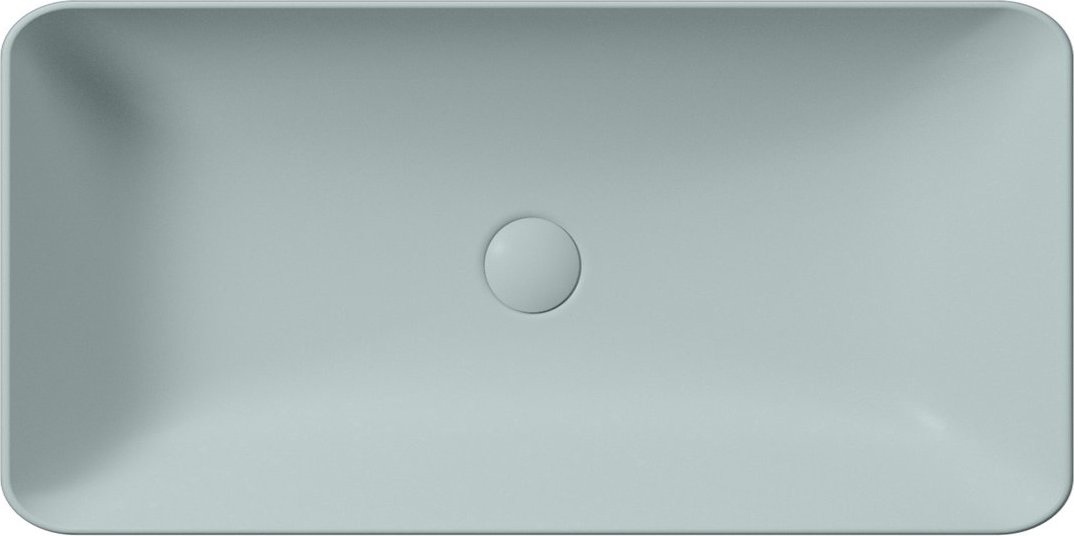 Раковина накладная GSI NUBES 904015 800х400 мм, без отверстия под смеситель, без перелива, цвет Ghiaccio Matte