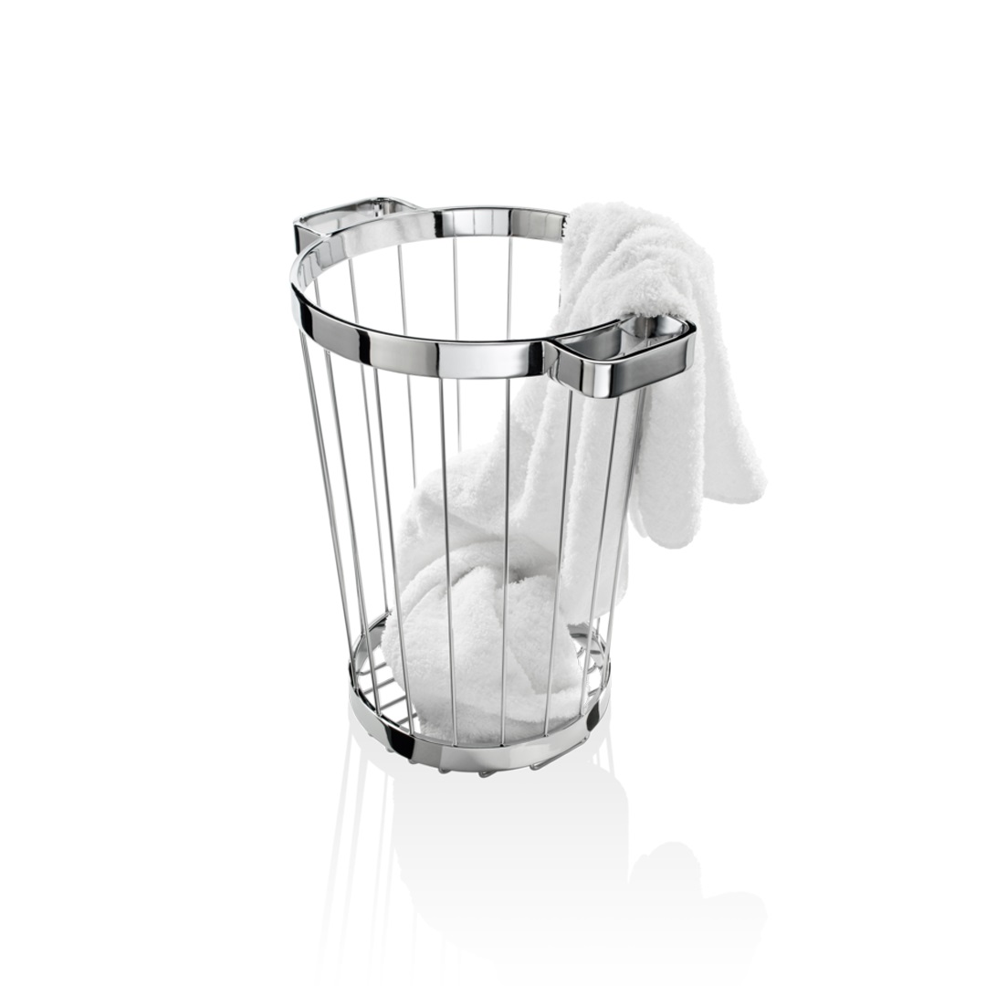 Корзина для полотенец/белья  DECOR WALTHER  DW 222    0612600    39,5 X Ø 27см, с ручками, Хром