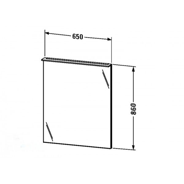 Зеркало с подсветкой Duravit Happy D.2 H2749307272 тёмный дуб 