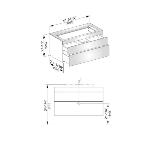 Тумба подвесная под раковину KEUCO EDITION 11 31582 380000 без отверстия под смеситель, с двумя выдвижными фронтами, корпус/фасад структурный лак, белая