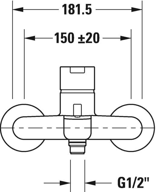 Однорычажный смеситель для ванны Duravit B.2 B25230000010 , Хром