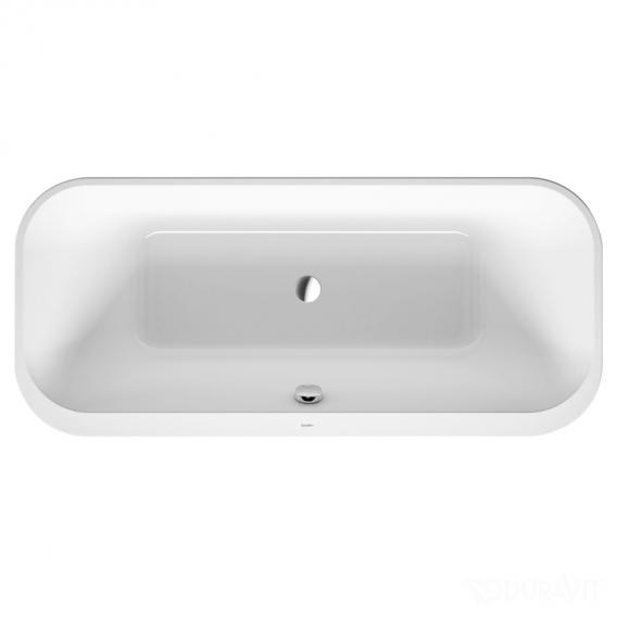 Акриловая ванна Duravit Happy D2 Plus 700453000000000 1800 х 800 c двумя наклонами для спины, с бесшовной акриловой панелью и рамой, отдельно стоящая, белая