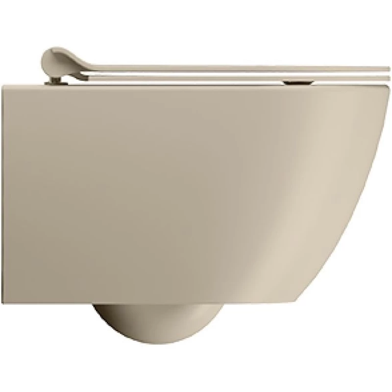 Унитаз подвесной безободковый GSI PURA 8816FR508 500 мм х 360 мм, с Swirlflush 2.0, с крепежом, цвет Creta Matte (старый артикул 881608 / 8816FR208)