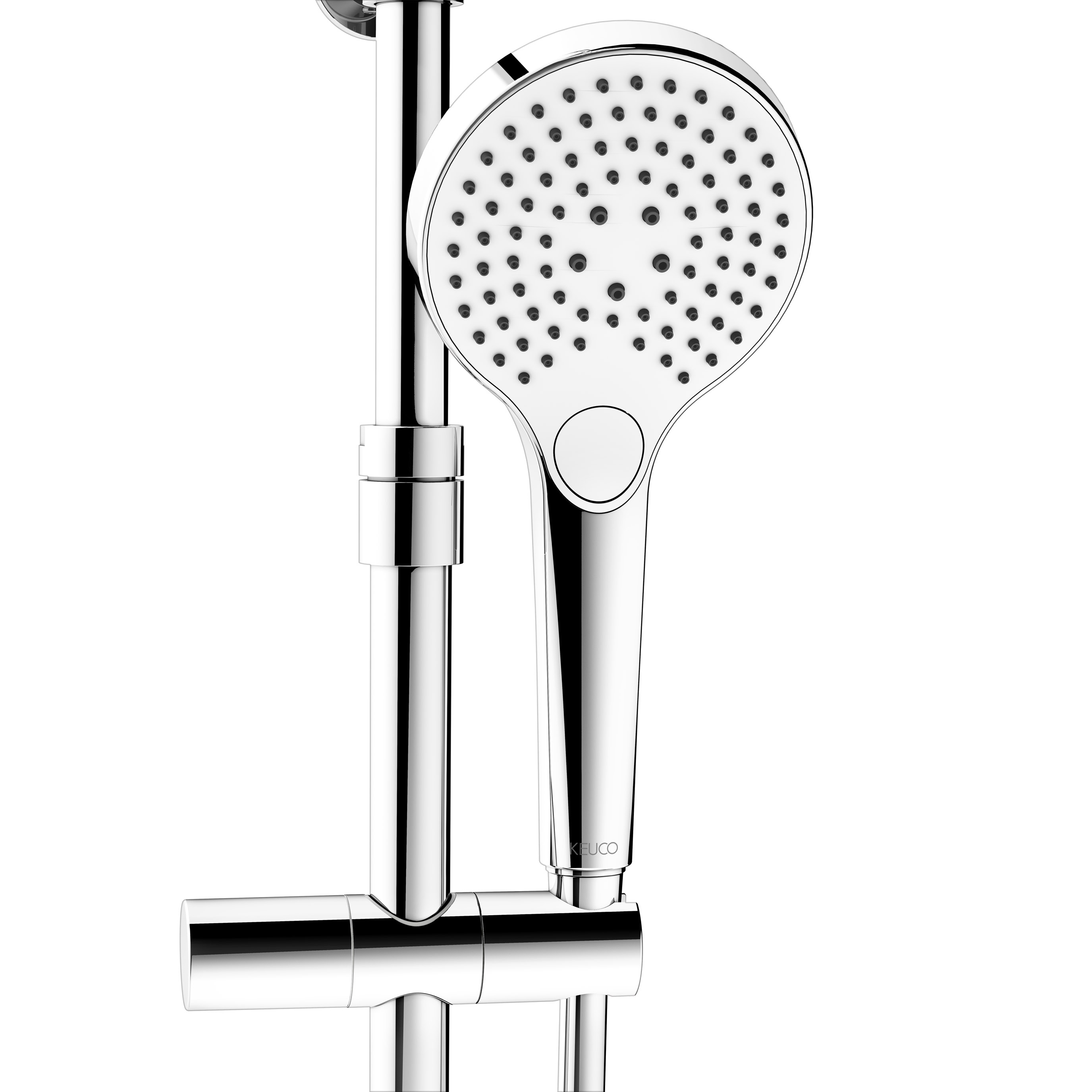 Душевая система с термостатом KEUCO PLAN BLUE 53926 012321 с верхним и ручным душем и шлангом, цвет Хром
