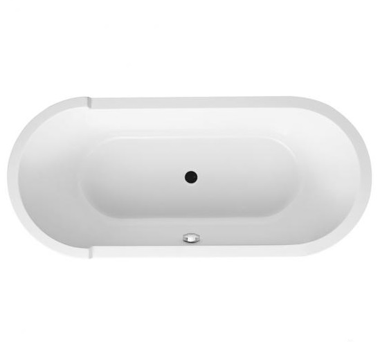 Акриловая ванна Duravit Starck 700010000000000 1800 х 800 c двумя наклонами для спины, с акриловой панелью и ножками, отдельно стоящая, белая