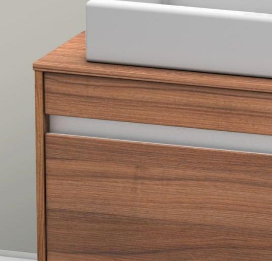 Тумба подвесная под раковину Duravit Ketho KT6697L7979 с дакмя выдвижными ящиками, орех натуральный