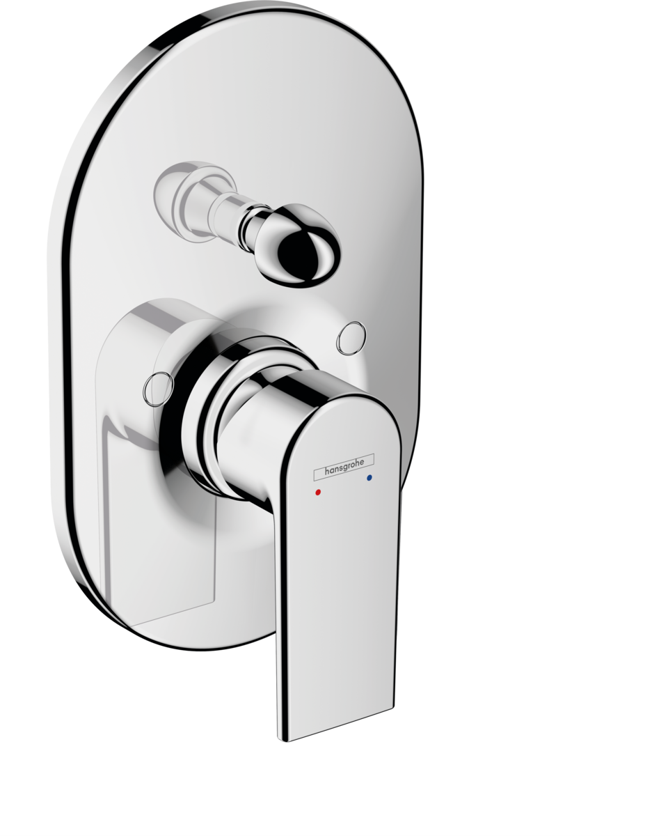 Смеситель для ванны однорычажный HANSGROHE Vernis Shape 71458000 скрытого монтажа, хром