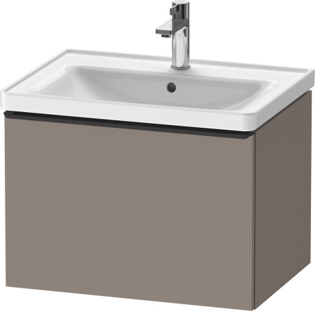 Тумба подвесная под раковину DURAVIT D-Neo DE425404343 634 мм х 452 мм, с одним выдвижным ящиком, базальт матовый