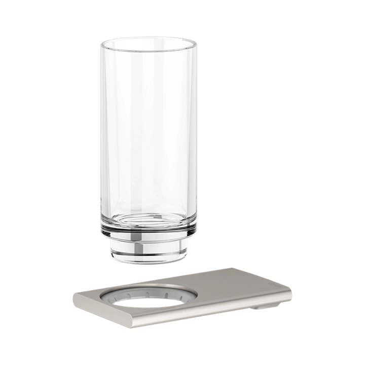Держатель для стакана Keuco Edition 400 11550 059000 в комплекте со стаканом, никель шлифованный