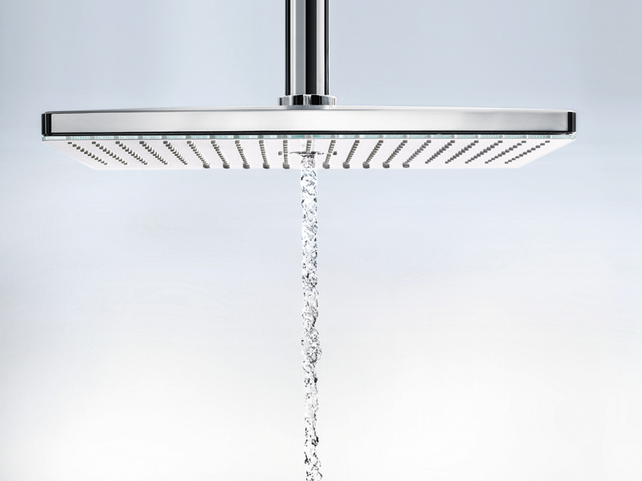 Верхний душ с настенным держателем Hansgrohe Rainmaker Select 24007400 Хром/Белый