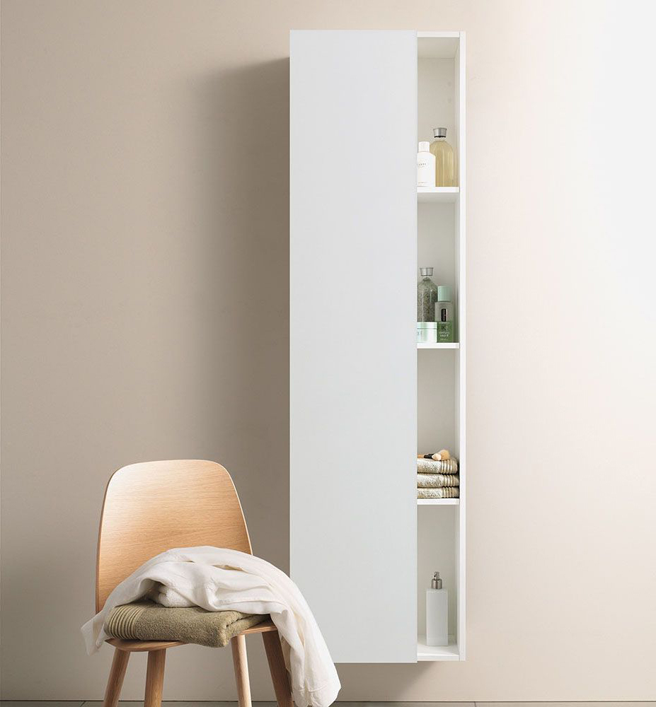 Шкаф-пенал подвесной с полками Duravit DuraStyle DS1248L1818 белый матовый