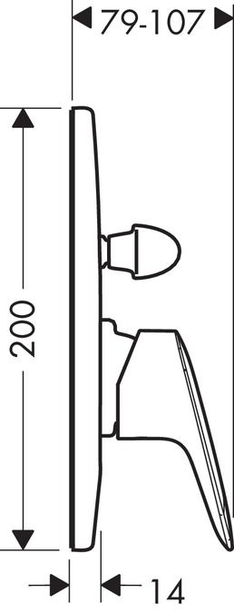 Смеситель для ванны встраиваемый Hansgrohe Logis 71406000 с переключателем хром