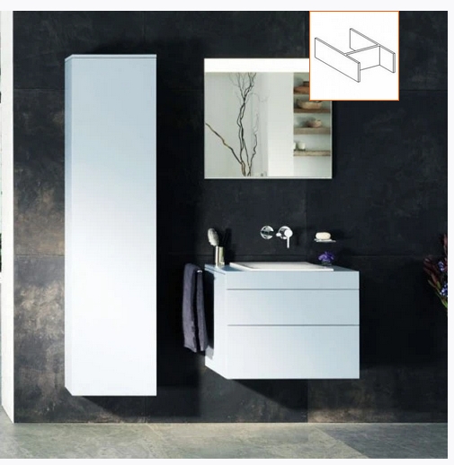 Внутренний разделитель для фронтального выдвижного ящика KEUCO EDITION 400 31599 010001 372 мм х 215 мм х 80 мм, цвет белый