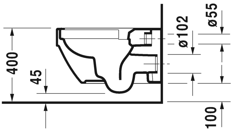 Подвесной унитаз Duravit Vero Air 2525090000  57 см безободковый