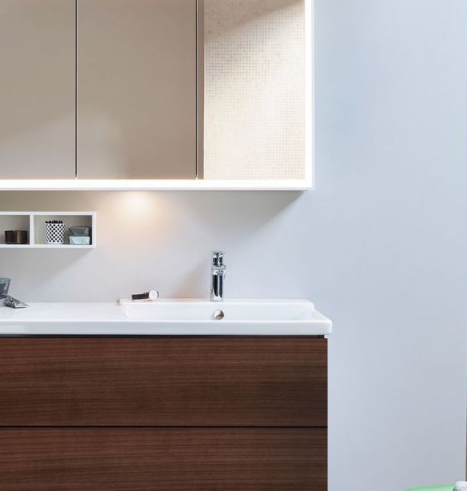 Тумба подвесная под раковину Duravit L-Cube LC624901313 американский орех