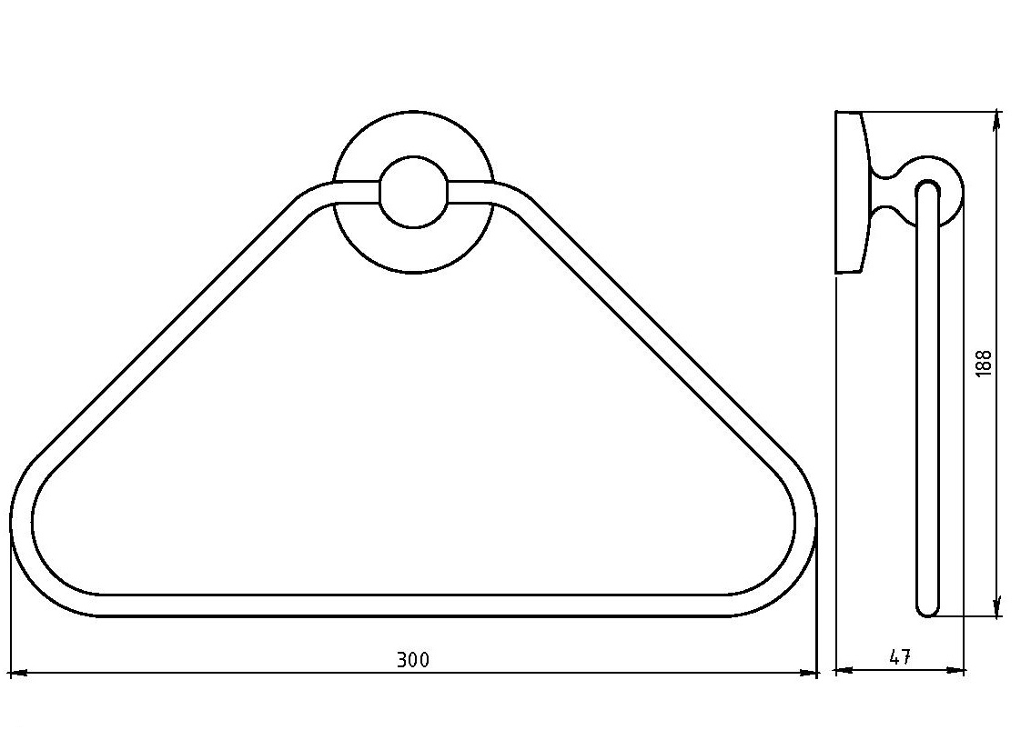 РАСПРОДАЖА Полотенцедержатель трапецевидный Novaservis  Metalia 1 6103.0 хром