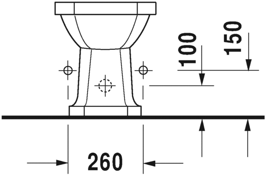 Напольное биде Duravit 1930 0267100000 белое