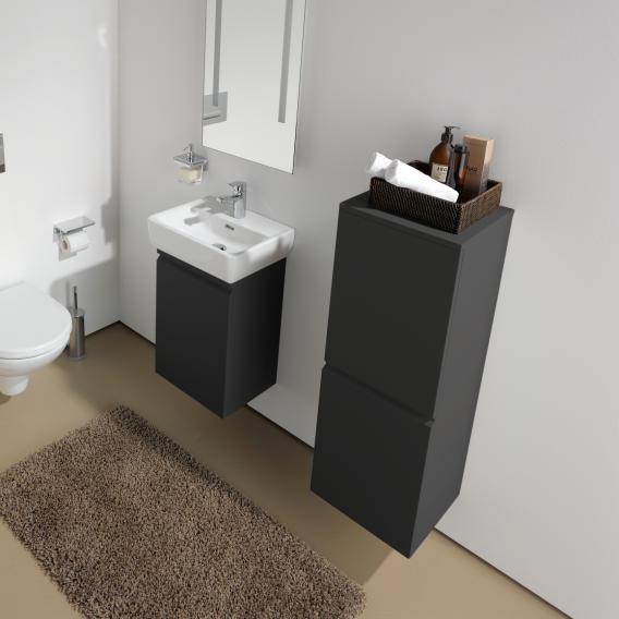 Средний шкаф-пенал подвесной Laufen  Pro   4.8311.2.095.480.1    высота 100 см, дверь правая, графит