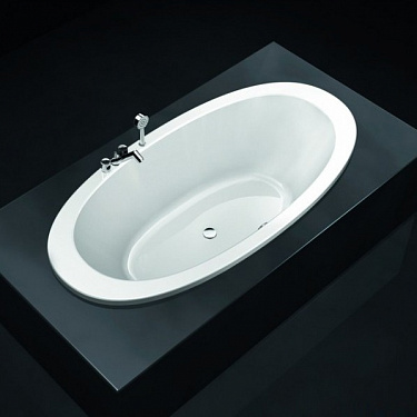 Встраиваемая акриловая  ванна  Laufen  Alessi One  2.4397.0.000.695.1, гидро-, аэромассаж LED подсветка, дезинфекция, 2030x1020х575 мм, без панели,  каркас с ножками, белая