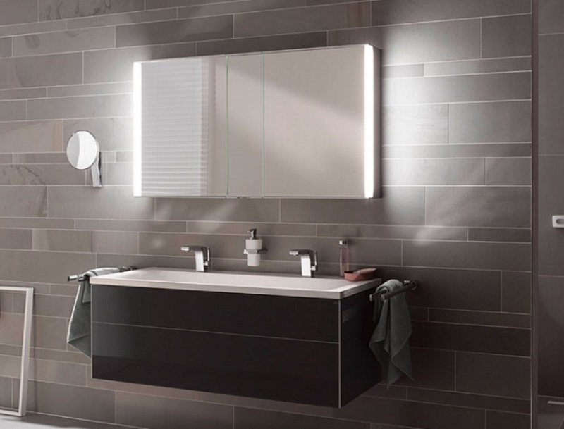 Зеркальный шкаф с подсветкой Keuco Royal Match 12804 171301 настенный монтаж