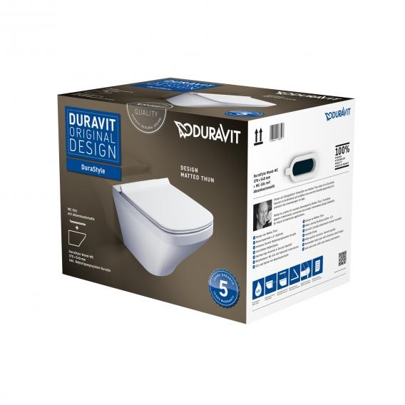 Унитаз подвесной Duravit DuraStyle 45520900A1 с вертикальным смывом, с сиденьем, белый