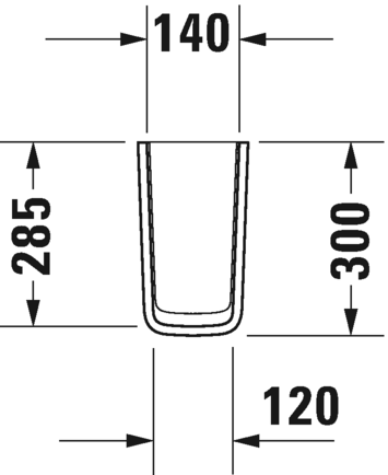 Полупьедестал Duravit ME by Starck 0858400000 для раковины, белый