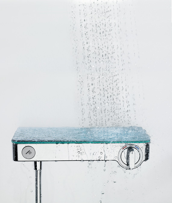 Смеситель для душа с термостатом Hansgrohe ShowerTablet Select 300 13171400 белый, хром