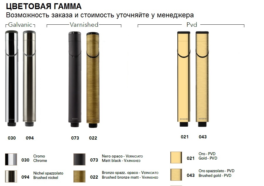 Однорычажный смеситель для ванны настенный BOSSINI GILLO Z00727.022 с лейкой, держателем и шлангом, цвет Античная бронза