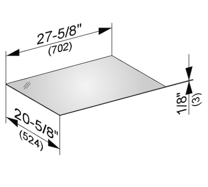 Декоративная верхняя крышка из кристаллина для боковой тумбы KEUCO EDITION 11 31322 279000 Белый матовый