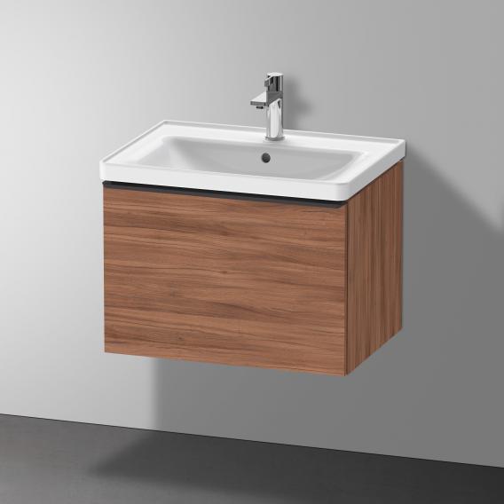 Тумба подвесная под раковину DURAVIT D-Neo DE425407979 634 мм х 452 мм, с одним выдвижным ящиком, орех натуральный