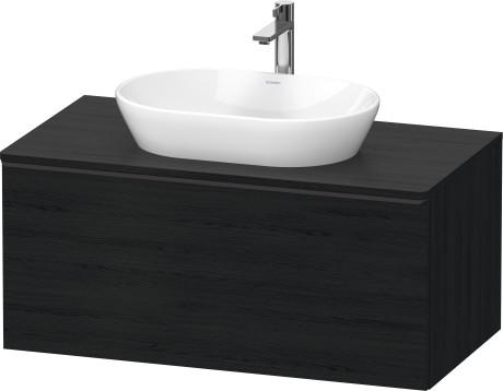 Тумба подвесная под раковину DURAVIT D-Neo DE494801616 1000 мм х 550 мм, с 1 выдвижным ящиком и консолью, чёрный дуб