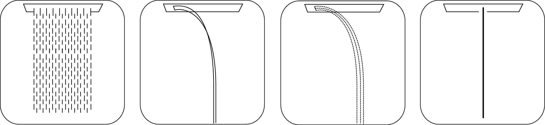 Верхний душ Bossini Dream 4 режима H38929 Хром