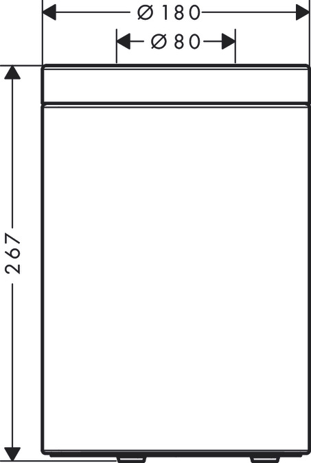 Корзина для мусора AXOR Universal Circular 42872670 5 л, чёрный матовый