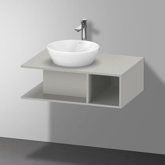 Тумба подвесная под раковину DURAVIT D-Neo DE492800707 800 мм х 550 мм, с консолью, с открытой полкой справа, бетонно-серый матовый