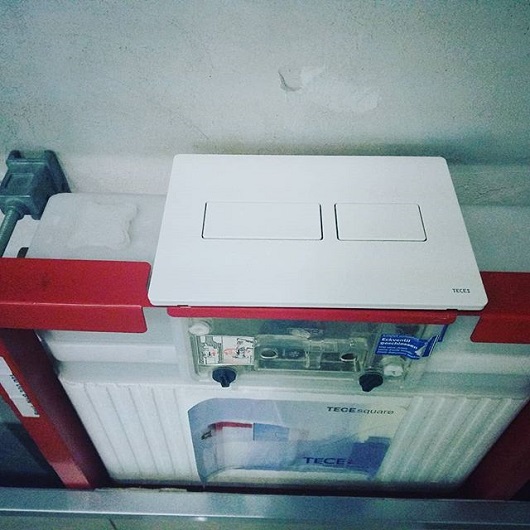 Металлическая панель двойного смыва для унитаза TECE TECESolid 9240433 Белый матовый